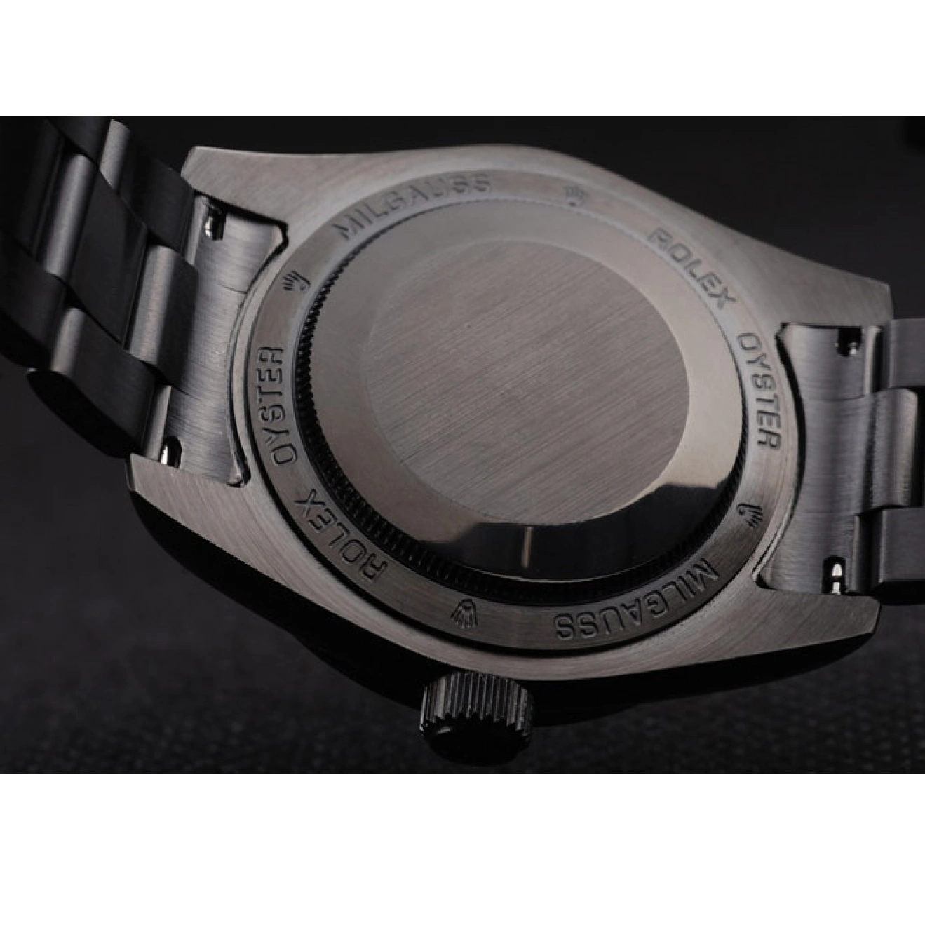 MiroTime 1025 Rolex Milgauss Pro-Hunter Tinted Green Saphire Black Dial